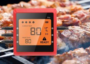 Instant Read Bluetooth Food Temperature Thermometer With Six Probes Timer For Kitchen