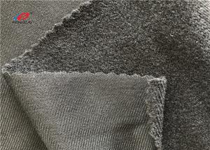 China Grey Coloure Brushed Nylon Spandex Tricot Fabric Jersey Tricot Fabric For Hook And Loop on sale