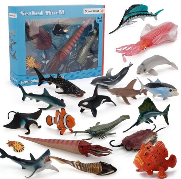 Cheap OEM factory custom Simulation Sea Life Animals Model Kit Action Figures Miniature Education for sale