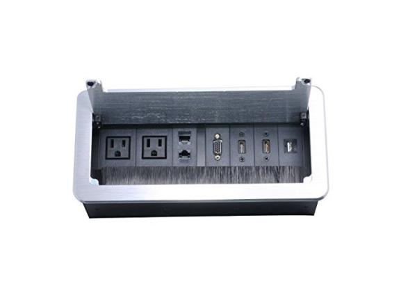 Cheap Custom Cable Cubby Box Tabletop Multimedia Connectivity Flip - Open Type for sale