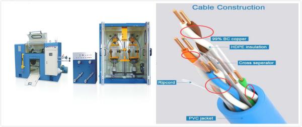 Cheap YASKAWA Inveter Wire Stranding Machine For CAT5 CAT5e CAT6 CAT7 Cable Making for sale