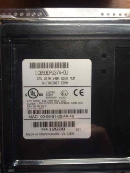 Cheap GE IC693CPU374  CPU module with a processor speed of 133 MH 240 KB 7.4 watts from 5V DC voltage for sale