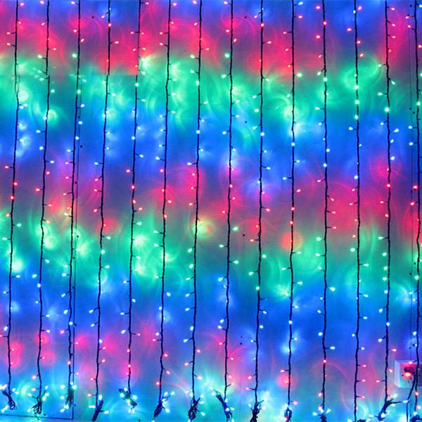 Cheap Multi Coloured LED Cascading Waterfall Curtain Light for sale