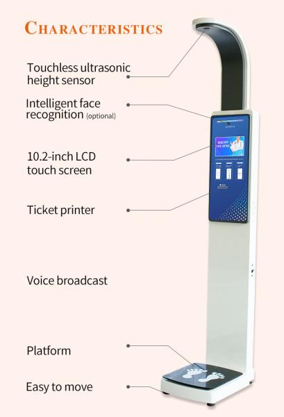 Cheap Multi Function Height Weight Body Scale Lcd Display With Thermal Printer for sale