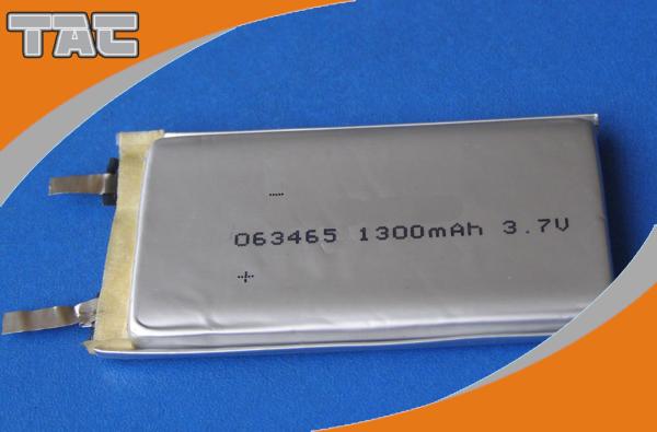 Cheap GSP063465 3.7V 1300mAh Polymer Lithium Ion Battery cells with high capacity for sale