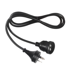 China Australia Plug H05vv-f 3g 3*0.5mm2/0.75mm2 IEC Connector Power Cord with Dual Female on sale