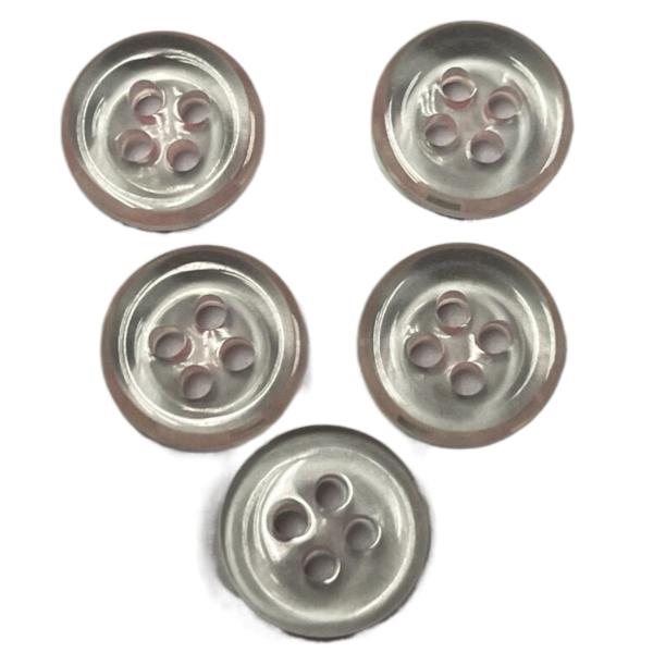 Cheap Transparent Design Plastic Shirt Buttons 4 Hole 18L Baby Pink Color For Clothes for sale
