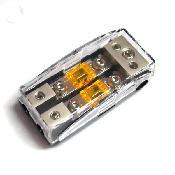 Cheap 1 Input 2 Output 2 Ways 2P 2 Position Car Audio Video Stereo Refit ANS Fuse Block Box Holder for sale