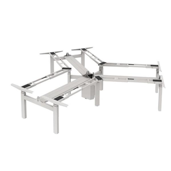 Cheap Metal Type Iron Electric L Shape Standing Desk Frame for Height Adjustable Workstation for sale