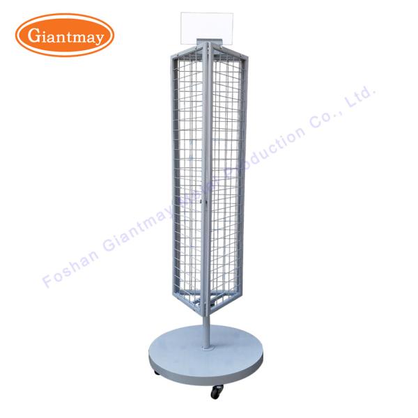 Cheap Spinning Rack Revolving Shelf 3 Sided Rotating Display Stand for sale