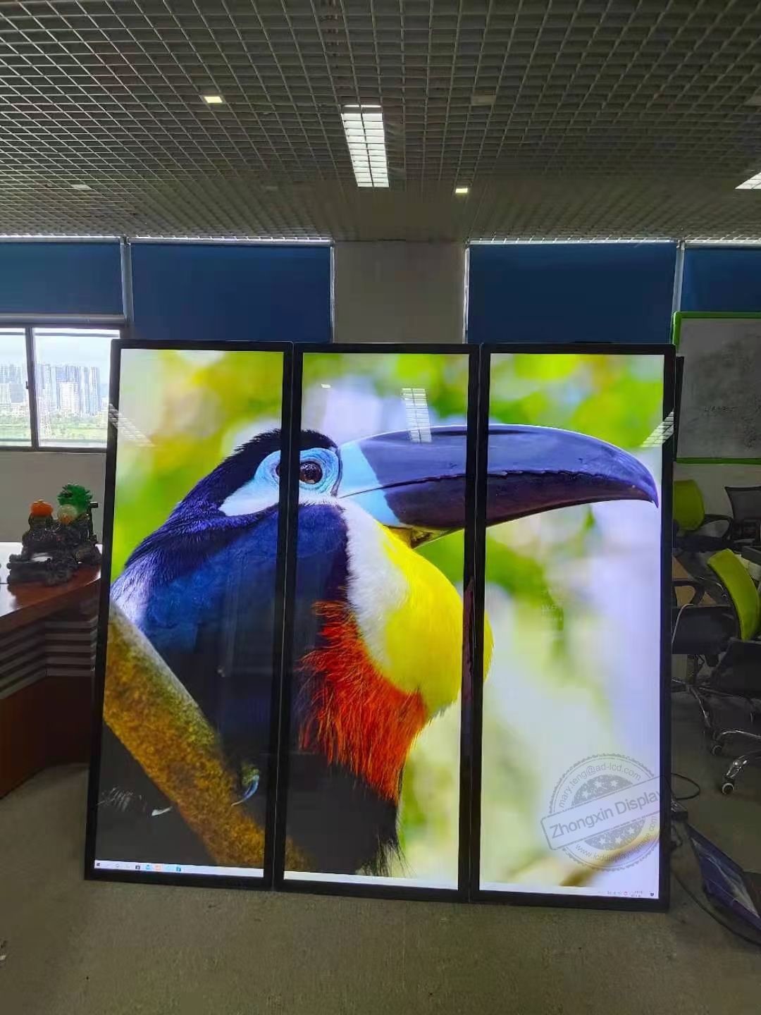 75inch Full screen vertical lcd display IR touch LCD Display floor stand digital signage Android Windows OS