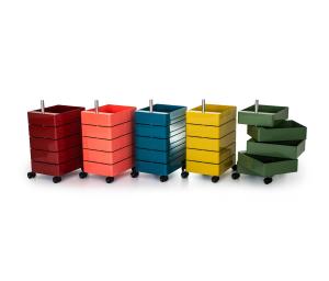 Small Hot Pot Restaurant Movable Side Cabinet Colorful With Multi Layer