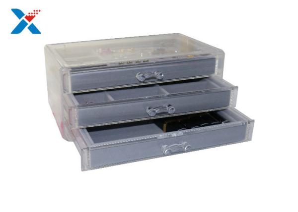 Cheap Layer Customized Acrylic Makeup Drawer Organizer / Acrylic Storage Organizer for sale