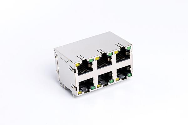 Cheap CAT5 Internet Cable Rj45 Ethernet Socket Connections With LEDs TM5JB823T1111 for sale