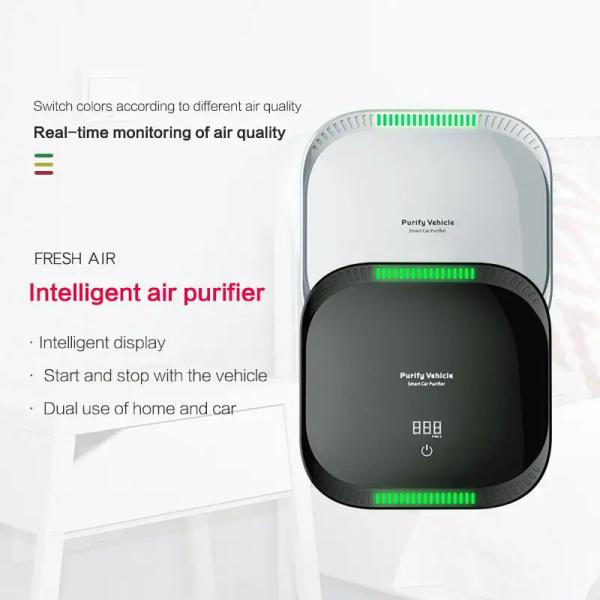 Cheap PM2.5 Display Mini Portable Intelligent Air Purifier Smart Touch Car HEPA Filter Air Purifier With Air Quality Sensor for sale