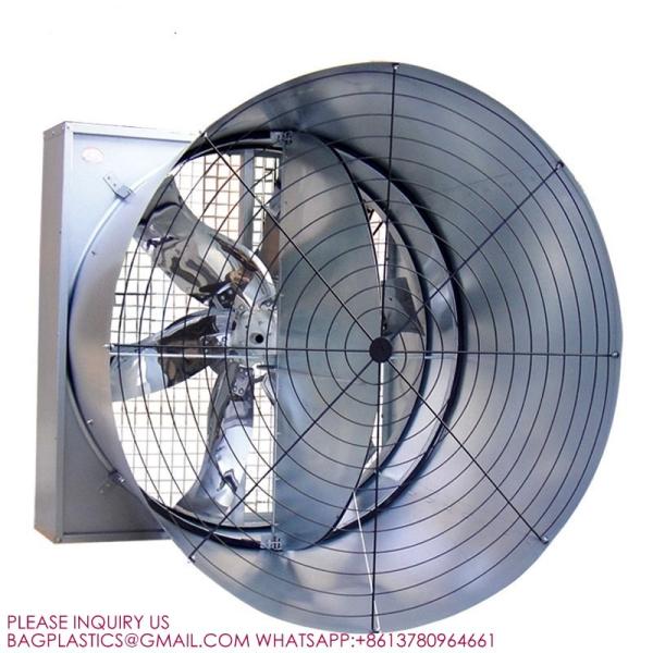 Cheap Metal Poultry Ventilation System, Wall Exhaust Fans With Louvers , 24 Inch Exhaust Fan With Shutters for sale