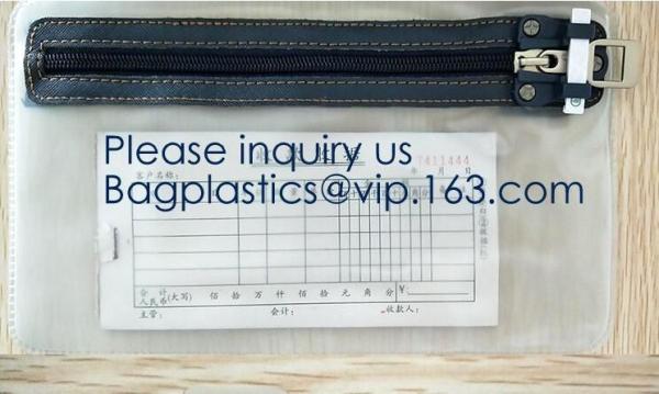 Cheap Zipper Vinyl PVC Leather Bank Deposit Bags Bank Deposit Bag With Key Ring,Locking Courier Bag 1000 Denier Nylon Combinat for sale