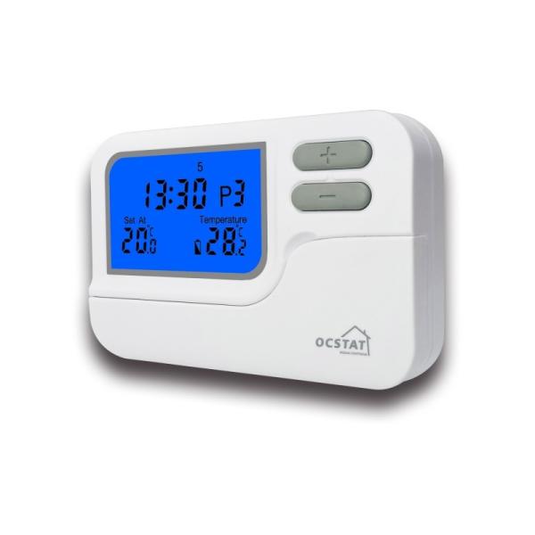 Cheap Riseem LCD Omron Relay 7 Day Programmable Room Thermostat with Keypad Lockout for sale
