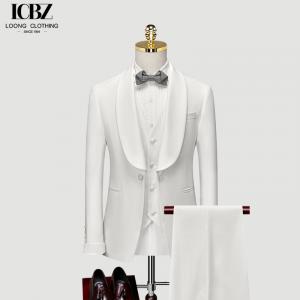 Best Customized Logo Printing end Groom's Suit for Men's Wedding Dress in Customizable Fabric wholesale