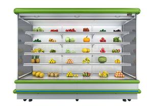 Best Stainless Steel Multideck Open Chiller 4 Layers 3000mm With Air Curtain wholesale