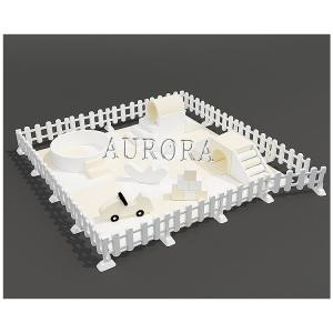 China Soft Play Set Equipment Outdoor White With Nude Color Package Set For Kids on sale