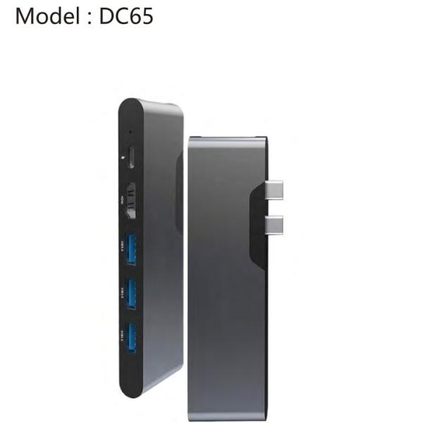 Cheap 8 in 1 dual type-c USB Hub with ports USB-A HDMI SD card reader for Mackbook pro for sale
