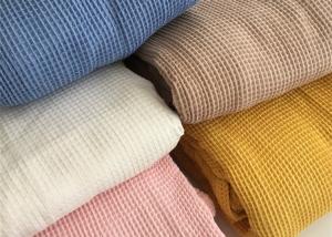 Best 100%cotton knitted fabric popular in autumn/winter CVC waffle fabric for hotel pajamas, nightgowns and slippers wholesale