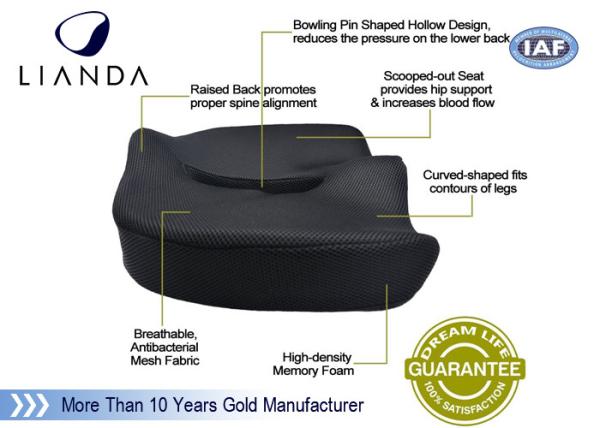 Cheap Coccyx Comfort Memory Foam Seat Cushion Reliving Back And Tailbone Pain For Car And Office for sale