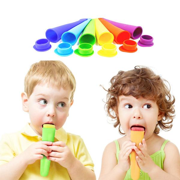 Cheap Silicone Ice Pole Moulds Popsicle Ice Lolly Maker Squeeze Ice Pop Tubes Summer Promotional Item for sale