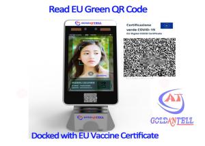 China Green Pass face recognition thermal camera Access Control Multi Languages on sale