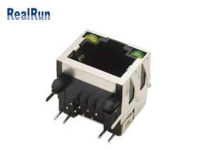 China PA6T PBT RJ45 Female Connector Socket Elastic Shell Shield on sale