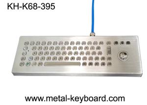 China Waterproof Desktop Metal Computer Keyboard with Laser Trackball , Rugged Keyboard on sale