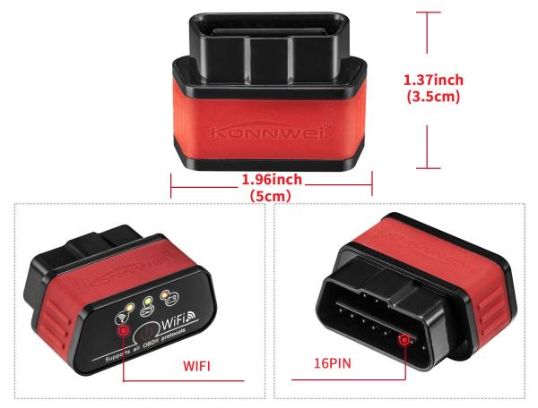 Cheap Compact Wifi Elm327 Wireless Obd2 Auto Scanner / Elm327 Wifi Scan Tool for sale