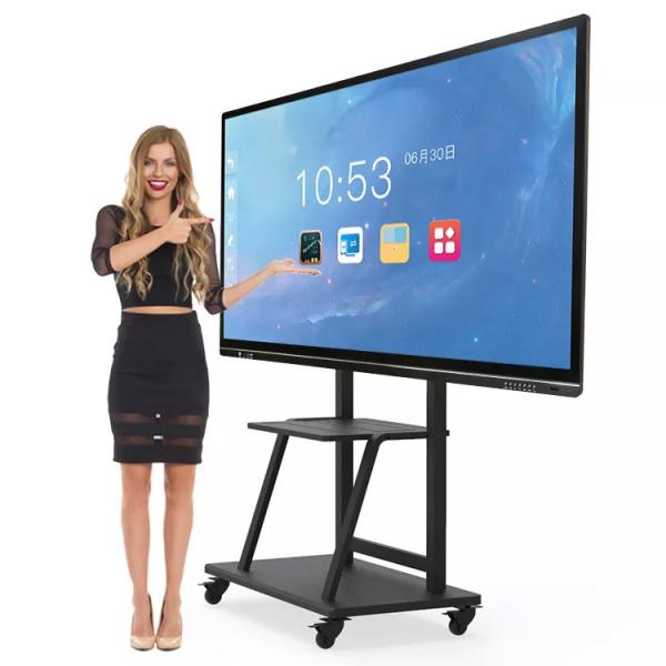 Cheap Mobile Electronic Smart Board , IR Touch With 20 Points 4k Interactive Whiteboard for sale