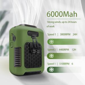 China Socool Fan 6000mAh Stay Cool on the Go with Our Rechargeable Fan in Green Orange Grey Type-c Power Source on sale