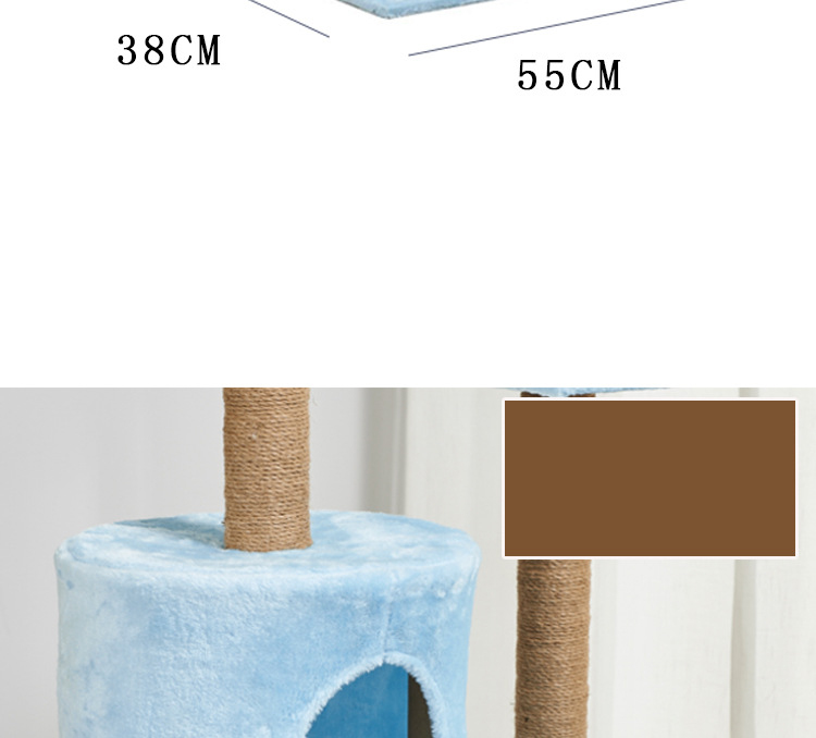 Multilayer Cat Climbing Tower SISAL MDF Cat Scratching Poles Trees