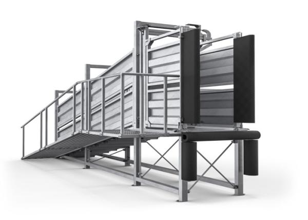 Cheap 4.7m Cattle Loading Ramp Smooth High Strength Platform Safety Rail for sale