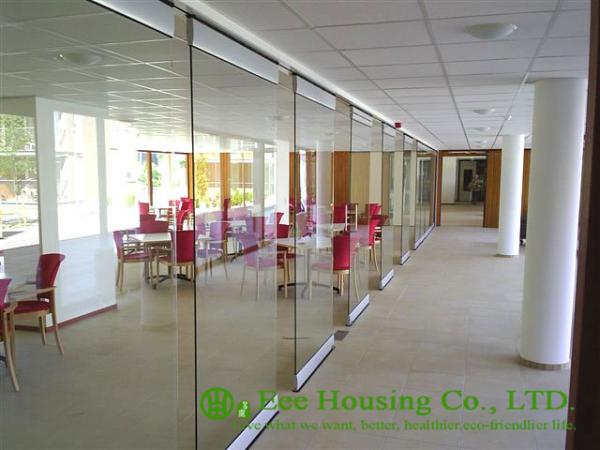Cheap Movable Glass Partition For Office, 12mm tempered Clear glass for sale