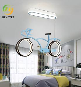 China Children'S Room Bicycle Chandelier Eyeshield Simple Bedroom LED Personality Cartoon Bicycle Light on sale
