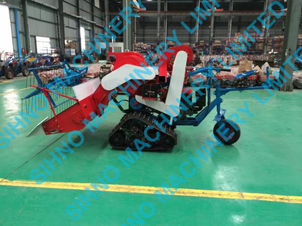 Cheap 4L-0.7 paddy rice wheat combine harvester 10kw diesel engine with crawler for sale