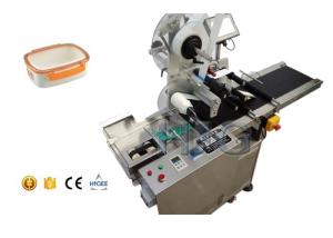 China Plastic Lunch Container Sticker Labeling Machine , Automatic Box Labeling Machine on sale