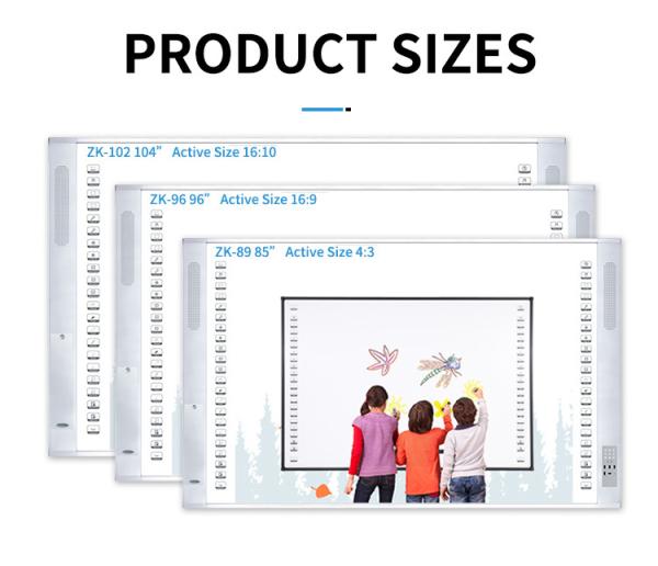 Cheap All In One Smart Interactive Whiteboard Multi Point Ultra Slim Frame For Classroom for sale