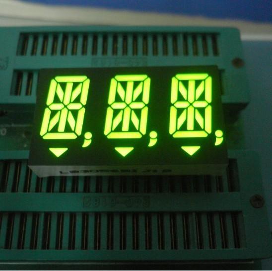 Cheap Green Alphanumeric Triple-Digit  14 Segment LED Display  For Instrument Panel 14.2mm for sale