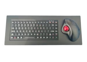 Best 87 Keys Silicone USB Keyboard Waterproof With 34mm Optical Trackball Mouse wholesale