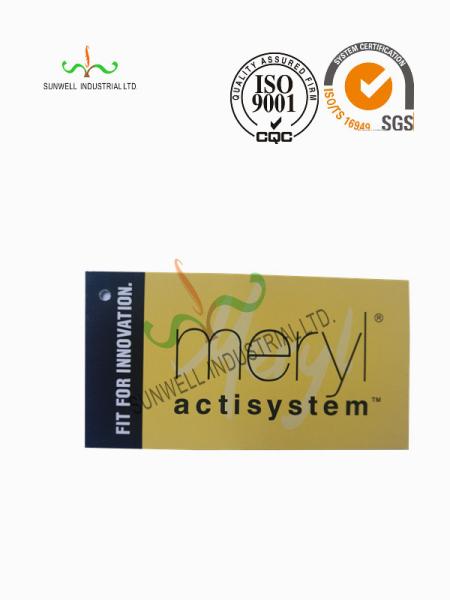 Cheap Custom Printed Clothing Price Swing Hang Tags With String C2S Paper Material for sale