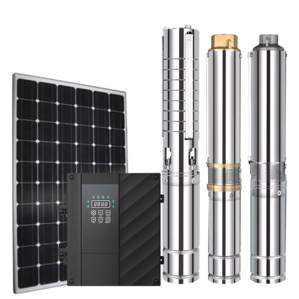Cheap Brushless Deep Well Pump DC 24V 36V Solar Power Submersible Water Pump With MPPT Controller for sale