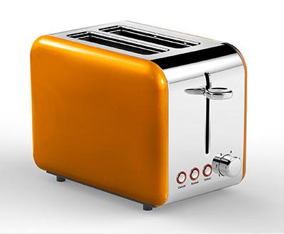 Cheap Reheat Function Brushed Chrome Stainless Steel Toaster 2 Slice for sale