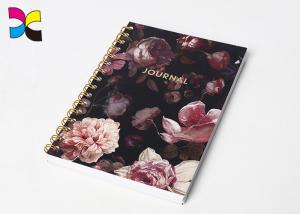 Rose Metallic Color Wire Binding Spiral Notebook Printing / Spiral Bound Printing Services