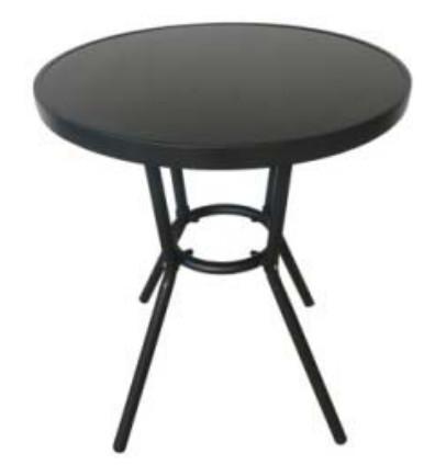 Cheap Customized Dia 60cm Steel Outdoor Round Table KD Structure for sale