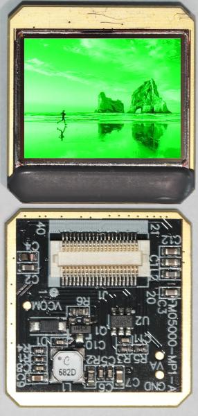 Cheap Single Green Display Micro OLED Microdisplay with Square Color Pixel Arrangement and 0.96 Inch Size for sale